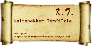 Kaltenekker Terézia névjegykártya